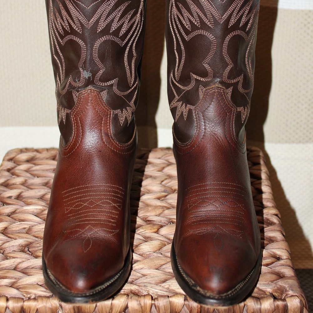 Leather Bottom Cowboy Boots